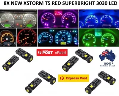 8x T5 RED PREMIUM XSTORM DASHBOARD GAUGE 3030 LED WEDGE DASH BULB LIGHT 12V DC • $10.75