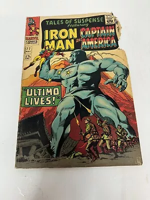 TALES OF SUSPENSE # 77  ULTIMO LIVES!  1966 Iron Man/Captain America • $9.99