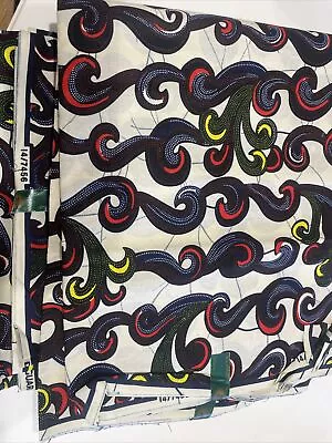 VLISCO Brand Fabric Multi-Color. 100% Cotton 6 Yards. Veritable Wax Hollandais • $99