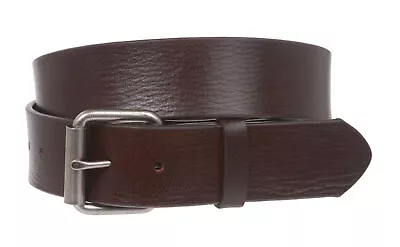 Snap On Plain Oil Tanned Top Grain Cowhide Vintage Retro Leather Belt • $27.99