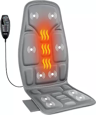 Back Massage Pad Massager Seat Cushion With Heat 10 Vibration Nodes Chair Mass • $91.88