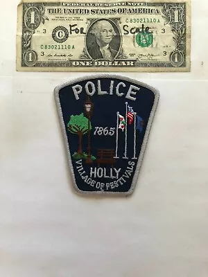 Holly Michigan Police Patch Un-sewn Great Shape  • $10.75