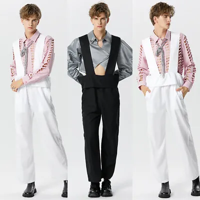 Fashion Mens Strappy Long Jumpsuits Playsuits Formal Work Pants Trousers Plus • $23.24