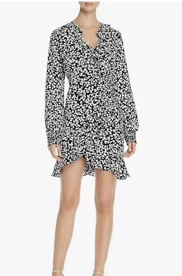 VERO MODA Women's Henna Smock Printed WRAP Dress Black & White Large • $34.95