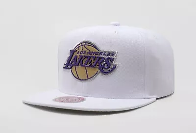 Mitchell & Ness Men's Cap Los Angeles Lakers 25th Anniversary White Snapback Hat • $34