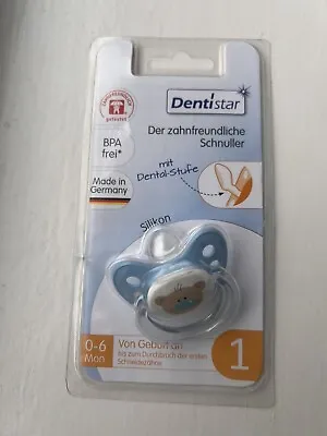 ONE Magnetic Dentistar Dummy / Soother For Reborn Doll ~ BLUE LOVE HEARTS • £5.52