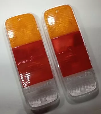 $32.85 • Buy Tail Light Lens Set Left Right Pair Red Amber Vw T2 Bus 1972-1979 