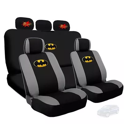 For Mazda Batman Deluxe Car Seat Covers And Classic POW Logo Headrest Covers  • $52.73