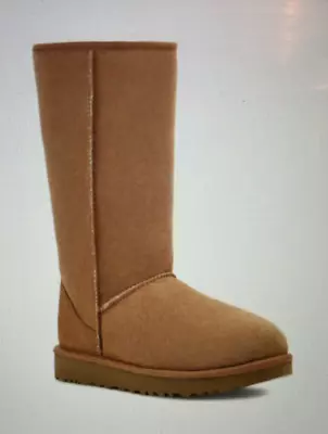 Ugg Classic Tall Ii Chestnut Suede Sheepskin Women's Boots Size Us 6 New $200 • $122