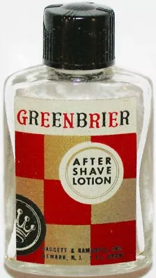 Vintage Glass Bottle GREENBRIER After Shave Lotion 1 Dram Daggett Ramsdell Nrmt • $7.99