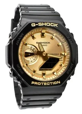 Casio G-Shock Resin Strap Sports Quartz 200M Men's Watch GA-2100GB-1A • $184.99