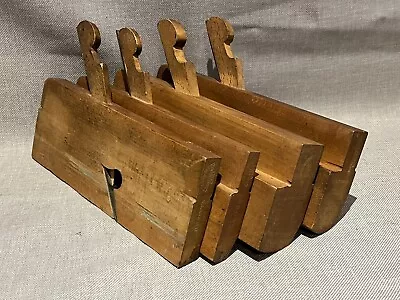 4 Antique J. Kelly & Co. Carpenter's Wood Molding Planes - Nos 3/4 7 16 23 • $59.90