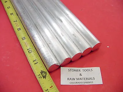 5 Pieces 3/4  ALUMINUM 6061 ROUND ROD 12  Long Solid T6511 New Lathe Bar Stock • $24.99