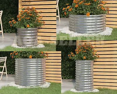 £29.09 • Buy Raised Bed Outdoor Garden Planter Vegetables Flowers Metal Round Shape Furniture