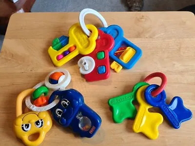 Vintage Baby Toy Bundle Teethers / Rattles / Fisher- Price Activity Keys /... • £13