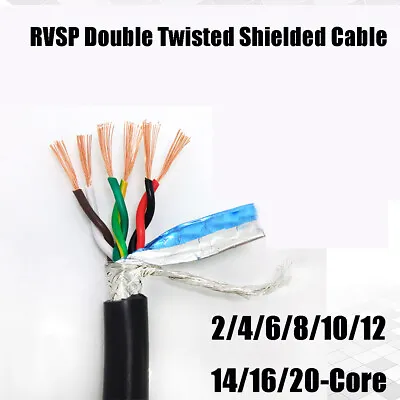 RVSP 485 Signal Wire Double Twisted Shielded Cable 2/4/6/8/10/12/14/16/20-Core • $10.39