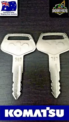 2 X Komatsu Logo 787 Excavator Digger Plant Keys FREE POSTAGE • $10.49