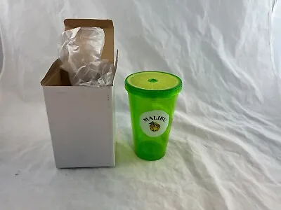 Promo Only - Malibu - Rum - Plastic Tumbler W/Straw - New - Unused • $7.49