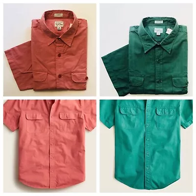 NWT J.CREW MEN’s Short Sleeve Garment Dyed Vintage Twill Work Shirt | M / L / XL • $29.95