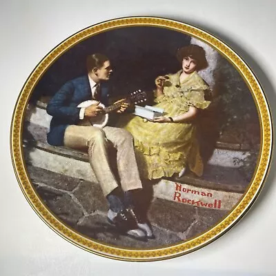 Bradford Exchange Norman Rockwell PONDERING ON THE PORCH Collector Plate 8.5   • $19