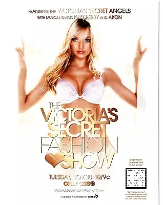 FRAMED ADVERT 10x8  THE VICTORIA'S SECRETS FASHION SHOW - KATY PERRY & AKON • £20.99