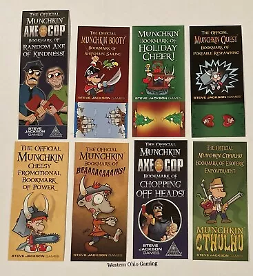 Munchkin Lot Of 8 Bookmarks NEW Steve Jackson Games • $14.98