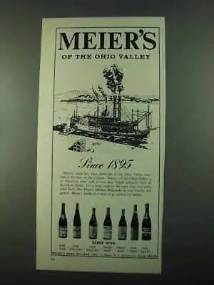 1969 Meier's Wine Ad - Of The Ohio Valley • $19.99
