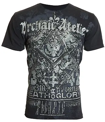 Archaic By Affliction Men's T-Shirt Copper Wings Cross Biker • $24.95