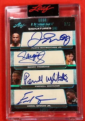 2021 Leaf Ultimate Auto Floyd Mayweather Manny Pacquiao Whitaker Spence 3/5 • $499.99