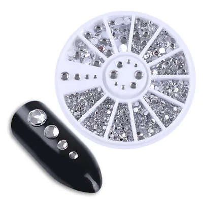 Nail Rhinestones Glitters Beads Studs Crafts Gems Stones 3D Nail Art Decoration • £2.39