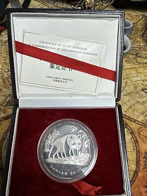 1987 Atlanta Georgia Sino-american Friendship Silver Proof 5 Oz  Chinese Panda • $250