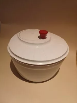 Large Salad Spinner Red And White Moulinex Retro Kitchenalia  • £9.99