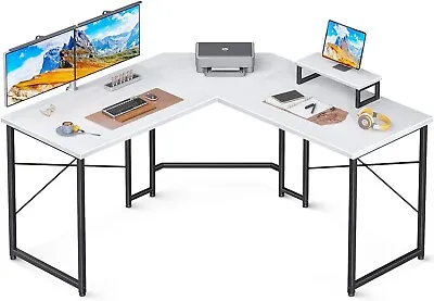 ODK L Shaped Gaming Desk 51 Inch Computer Desk With Monitor Stand PC Gaming... • $52.50