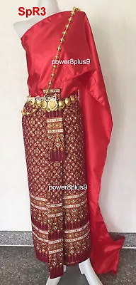 Thai Dress Women Costume Skirt Cosplay Fancy Prom Gown Hallowee Party Costume • $49