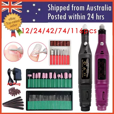 Electric Nail File Drill Portable Professional Manicure Pedicure Machine Set Kit • $28.50