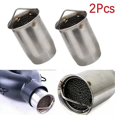 2x Universal 51mm Motorcycle Removable Exhaust Muffler Pipe DB Killer Silencer • $20.99