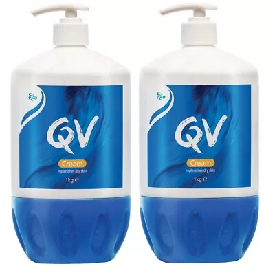 2 X Ego QV Cream 1kg Skin Moisturiser Low Irritant Formula Fragrance Free • $78.64