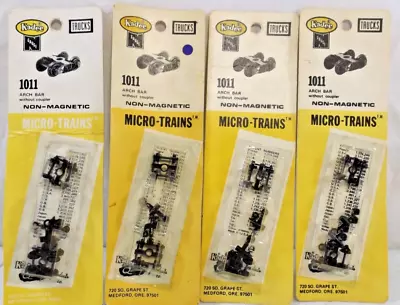 (4) Sets N Scale Kadee Microtrains #1011 Arch Bar Trucks In Orig Pkg (lot 8192) • $24