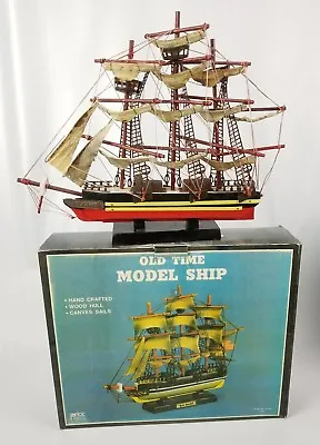 Vintage Old Time Model Ship. Flying Cloud Price Products. Wood Hull Canvas Sails • $26.12