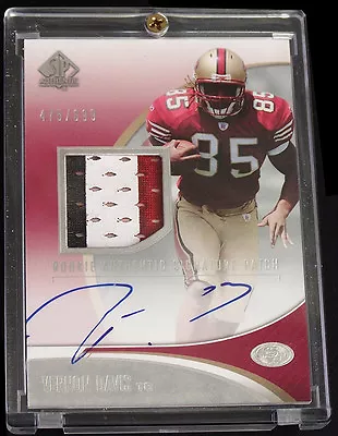  2006 Sp Authentic Vernon Davis #257 Rookie Auto 3 Color Jersey #/699 Free Ship • $30