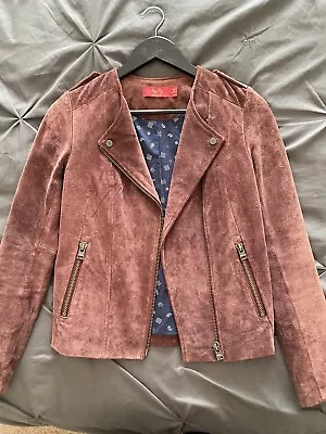 Tigerlily Suede Moto Jacket 6 • $140