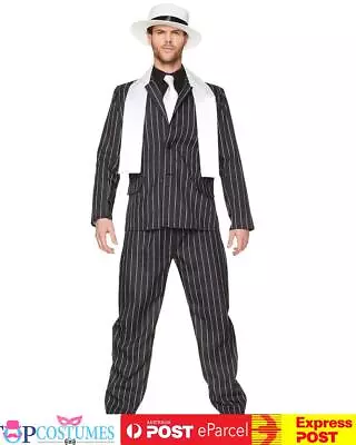 Gangster Boss 1920s Gentleman  Chicago Roaring Mens Gatsby Pimp Costume • $55.45