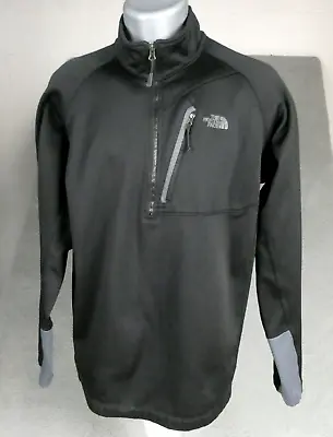 The North Face Mens Canyonlands Jacket Half Zip Size XL Black Bonded Fleece A7L7 • $24.50