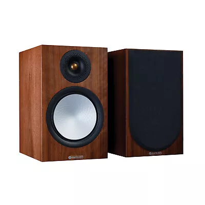 Monitor Audio Silver 100 7G Bookshelf Stereo Speakers (Pair) Walnut • $1495