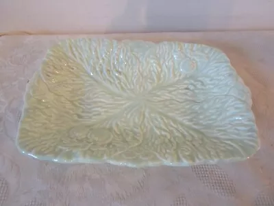 Vintage  Beswick Lettuce Cabbage Leaf Styled Dish Tray Plate 27cm X 18cm No 216 • £11.99