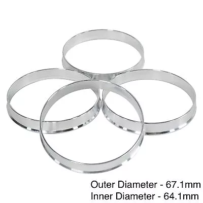 SET OF 4 HUB CENTRIC HUBCENTRIC ALUMINUM RINGS 67.1mm - 64.1mm 67mm 64mm • $10.95