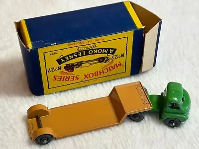 Vintage Matchbox Lesney Moko Bedford Low Loader No 27 With Box • $39