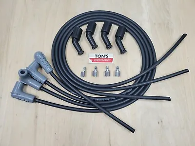$70.99 • Buy 4cyl MSD 8.5mm LSX LS1 Universal Unassembled 90 Degree Spark Plug Boots Wires BK
