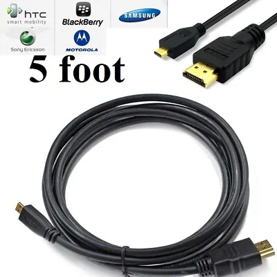 HDMI To Micro HDMI Cable For GoPro Hero Canon LUMIX ZS200 GX850 FZ80 Sony 5FT • $7.99