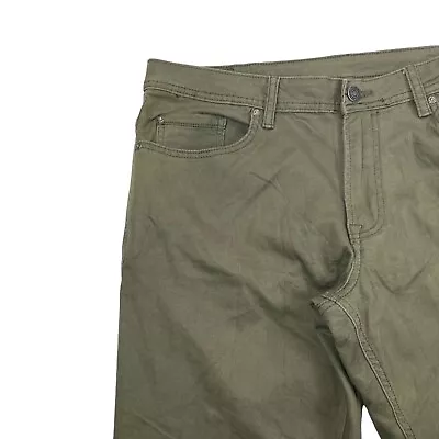 Buffalo David Bitton Jeans Mens 36x32 Green Archer Slim Stretch Denim AS IS • $10.95